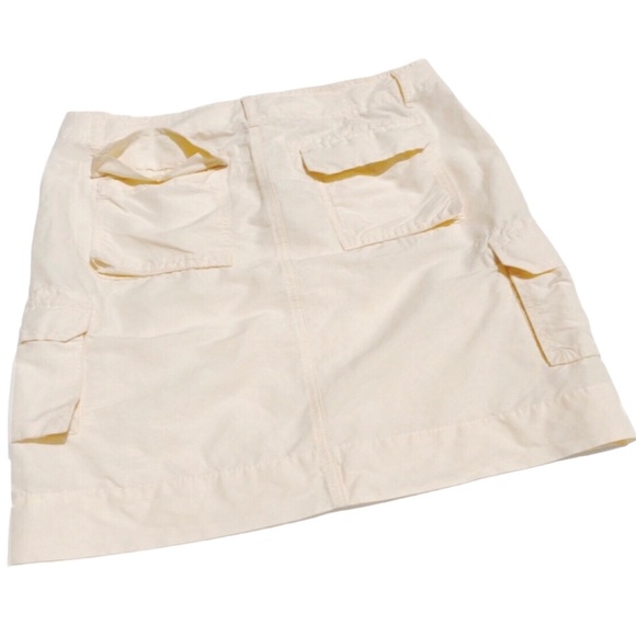 Gap Utility Cargo Skirt, Cream Linen Blend, Size 6 - Picture 7 of 13